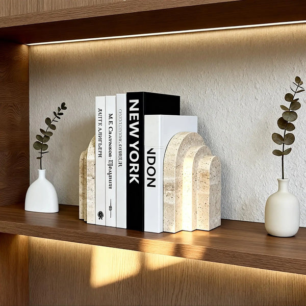 Serre-livres Tomo — Travertin