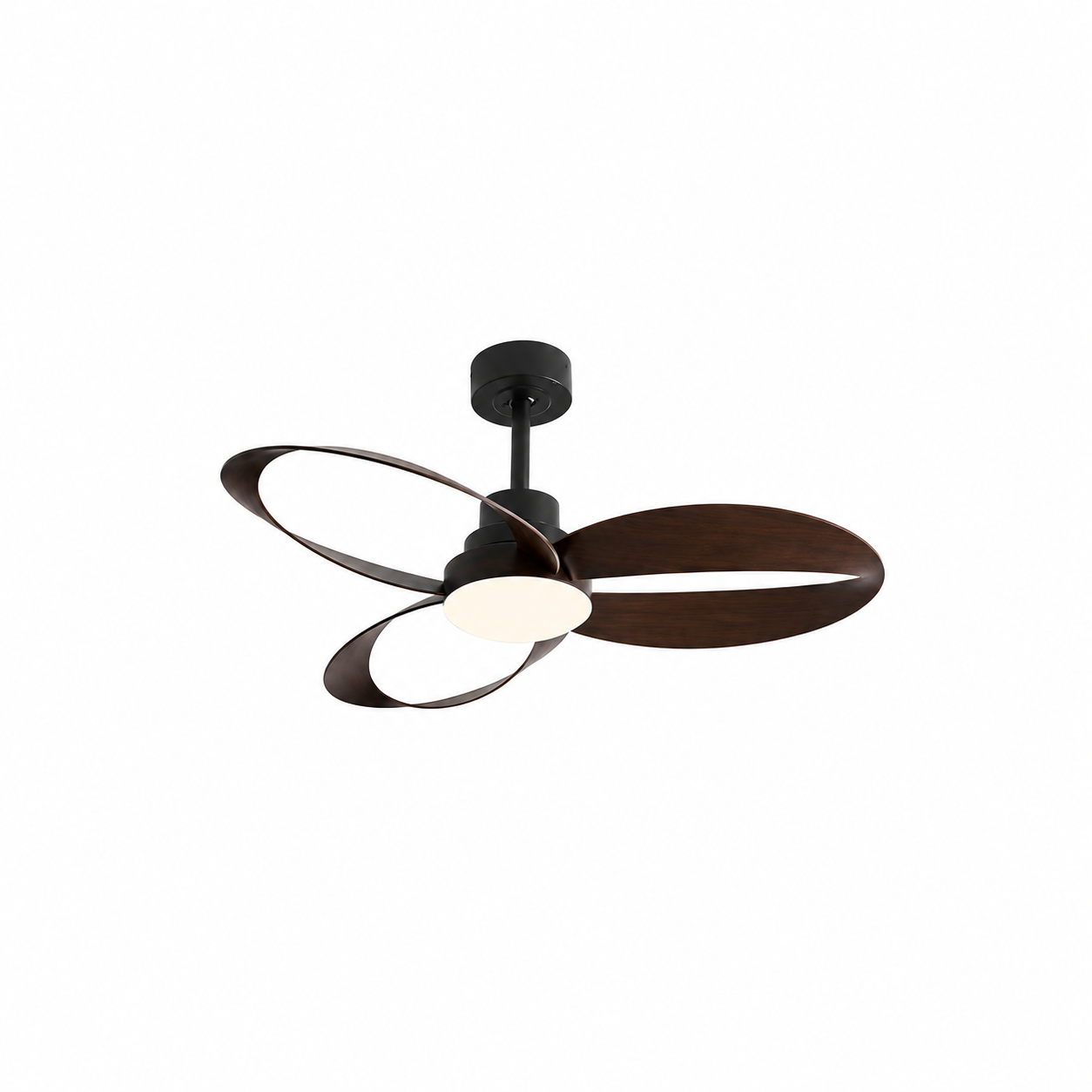 Ventilateur de plafond avec lumière Nero — effet noyer