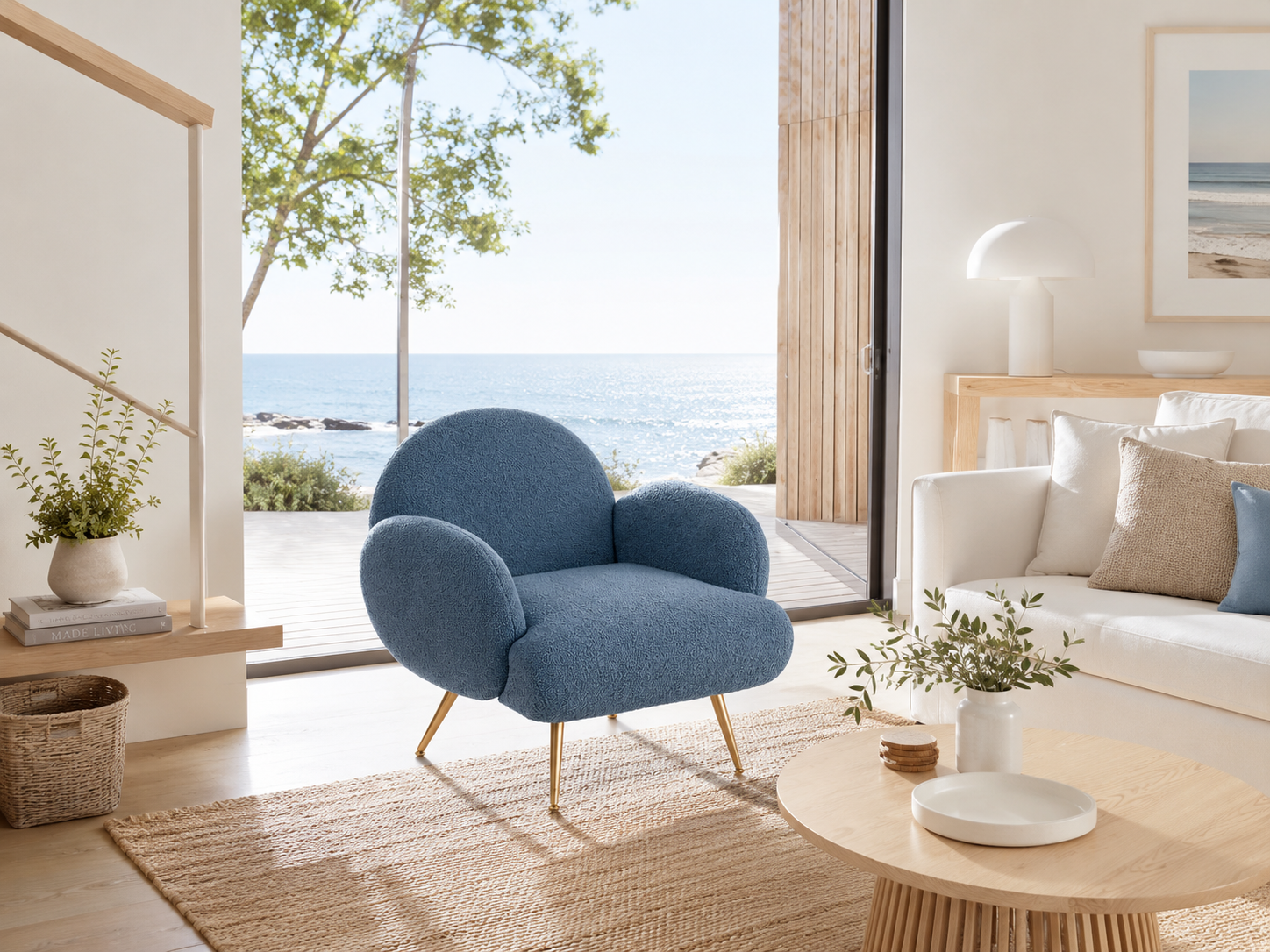 Fauteuil Bleu Saphir