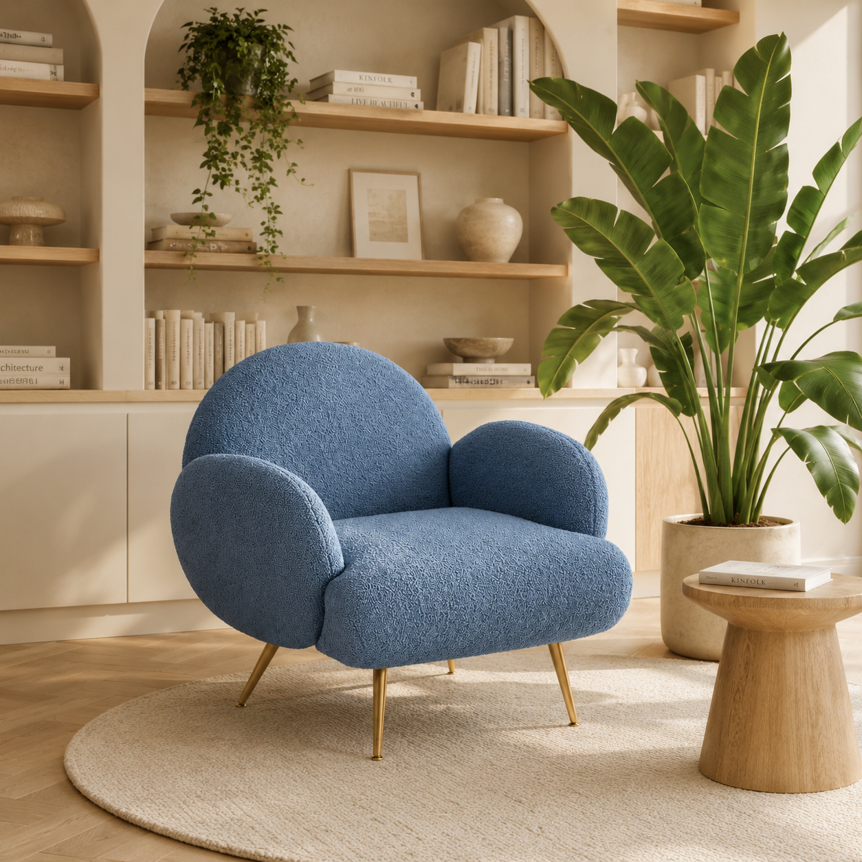 Fauteuil Bleu Saphir