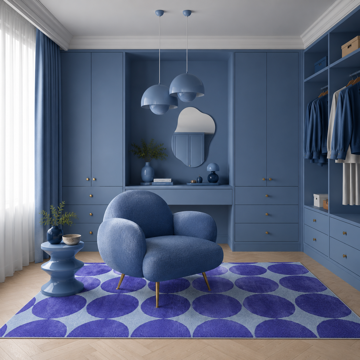 Fauteuil Bleu Saphir