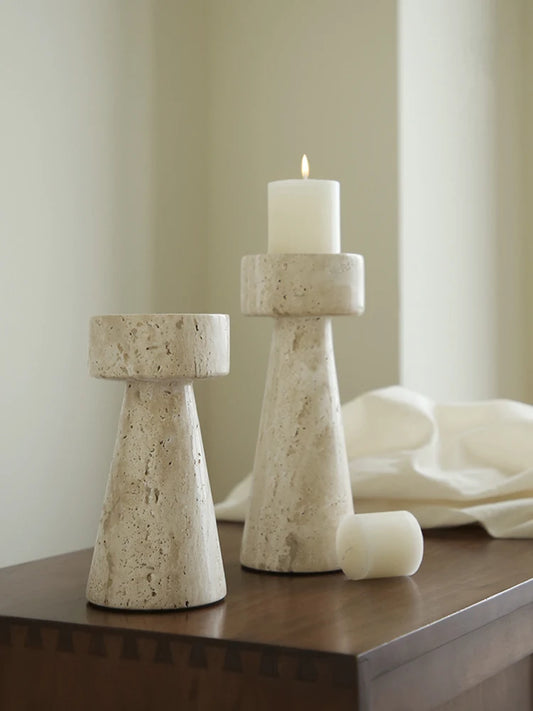 Bougeoir Ostuni — Travertin