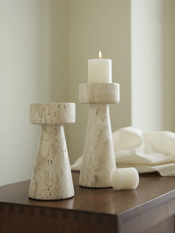 Bougeoir Ostuni — Travertin