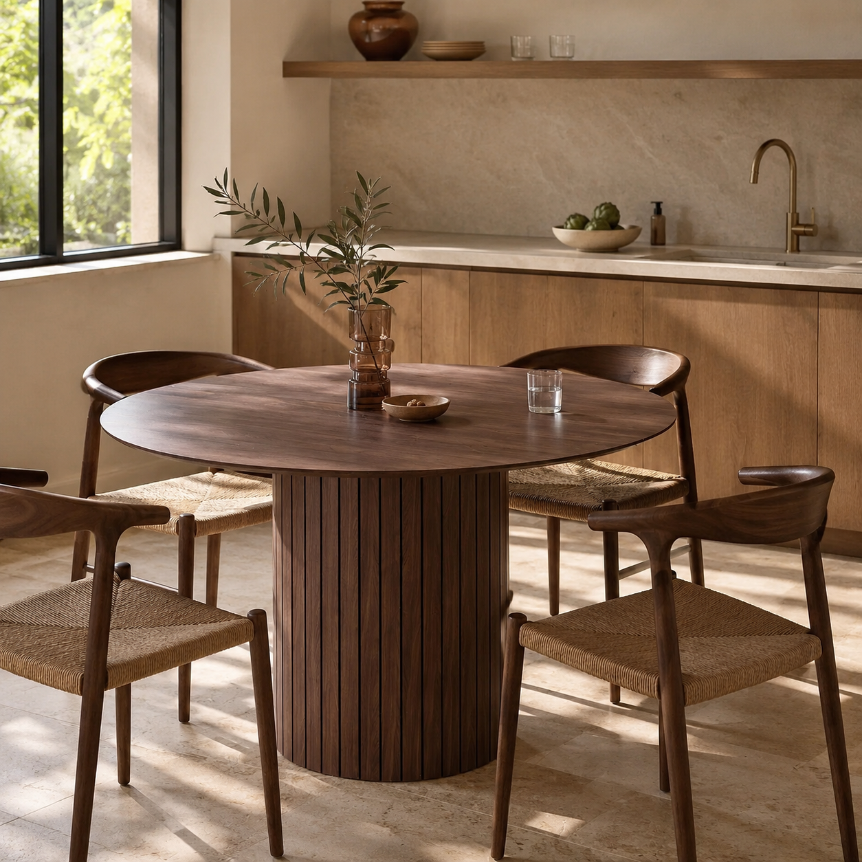 Table Tondo — Bois massif ronde