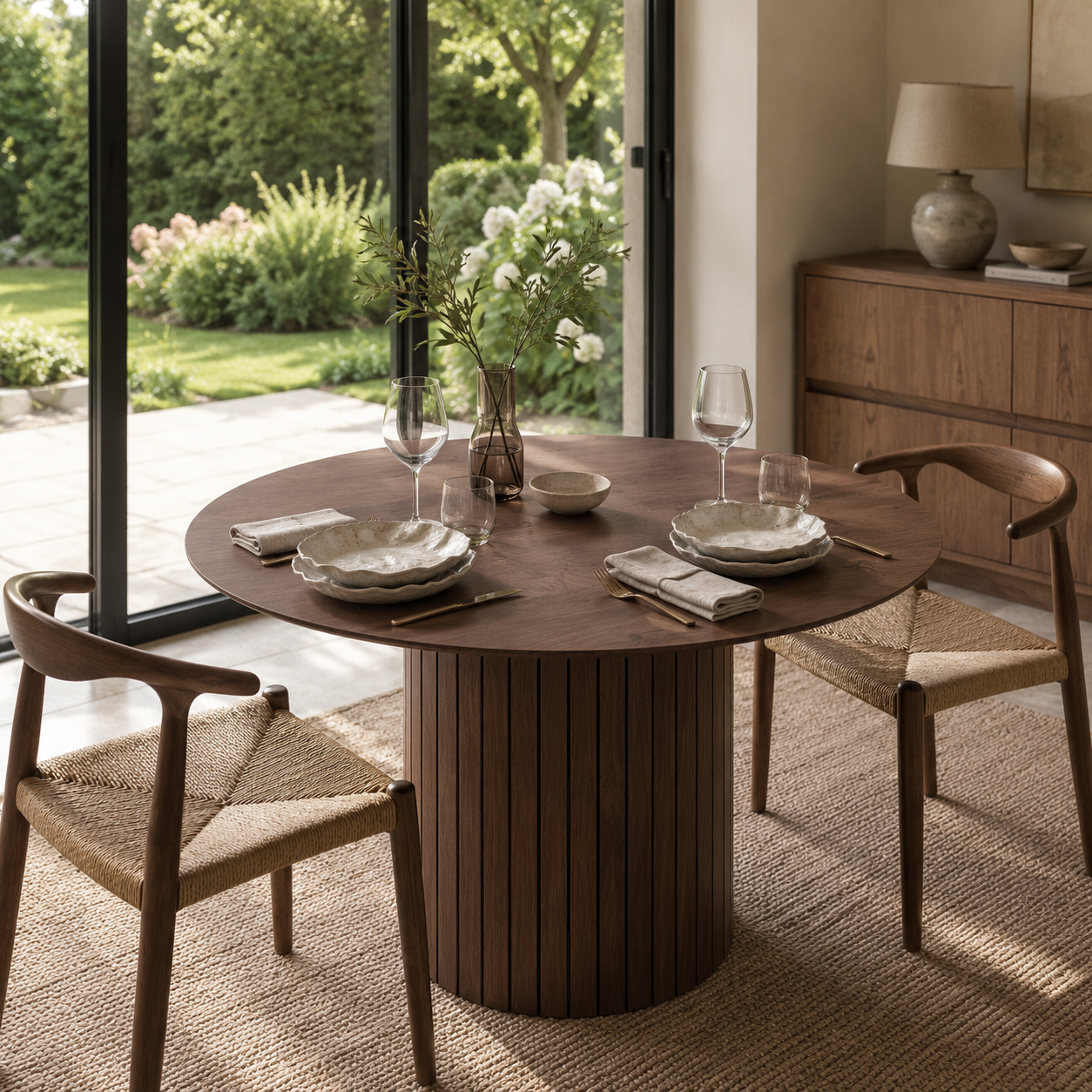 Table Tondo — Bois massif ronde