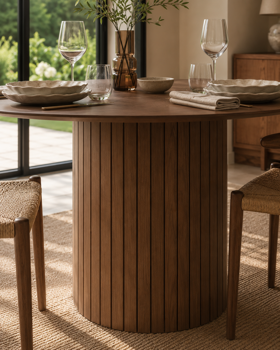 Table Tondo — Bois massif ronde