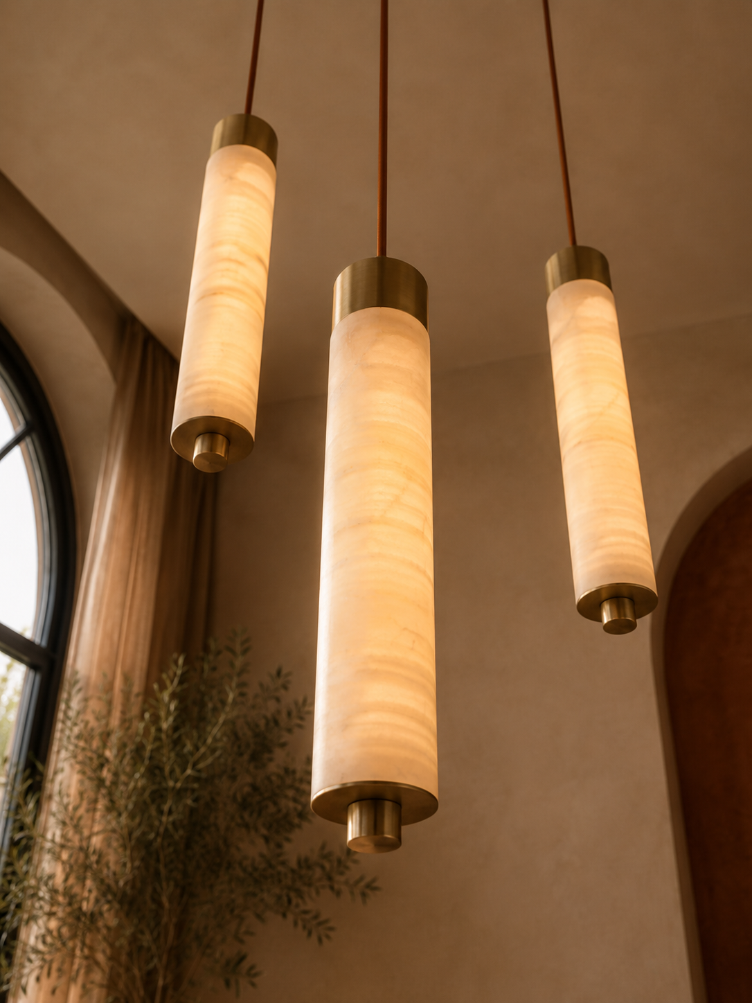Suspension Lyra — Marbre & Cuivre